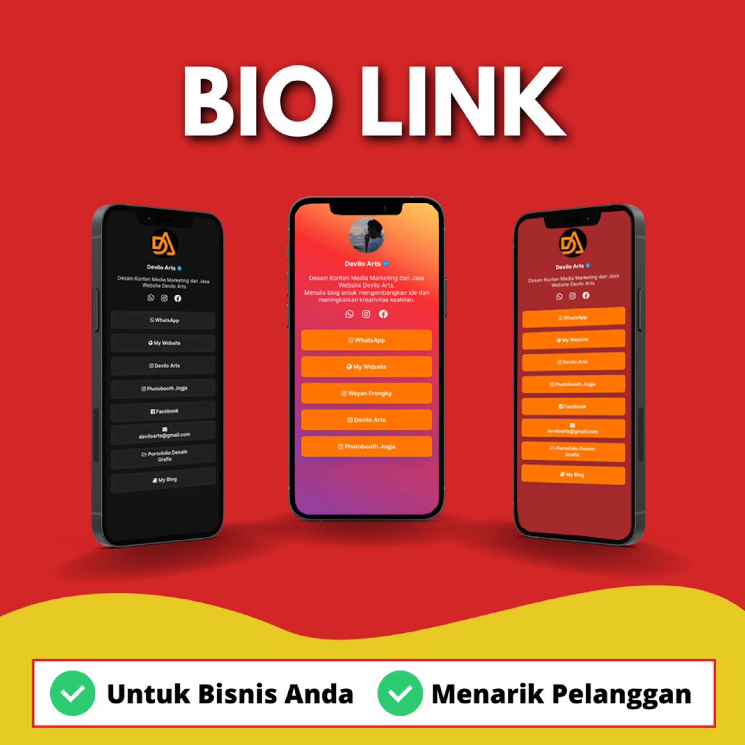 Jasa Pembuatan Biolink dan Landing Page Premium!